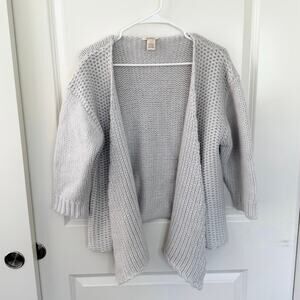 Sundance Alpaca Wool Blend Chunky Knit Open Cardigan Large